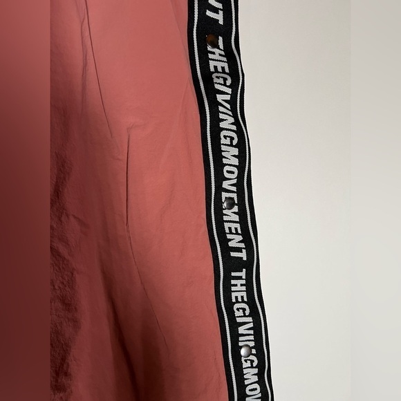 The Giving Movement ripstop pink logo stripe dancer pants re-shell elastic szM/L - Picture 3 of 12